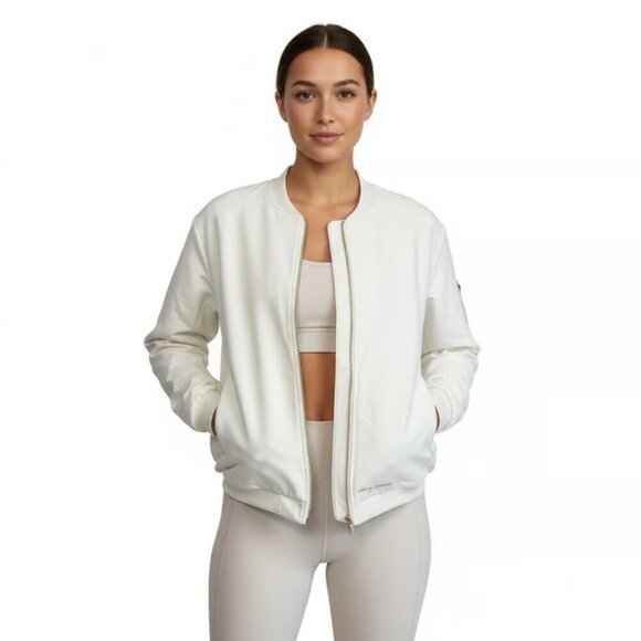 Gymshark Jackets & Blazers - GYMSHARK X WHITNEY SIMMONS Cream Reversible Bomber-Style Jacket Size XS